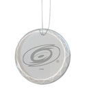 3.25in Round Glass Ornament, Etched, Carolina Hurricanes