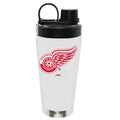 22oz White Stainless Steel Beverage Blender Bottle, Direct Print, Detroit Red Wings