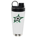 22oz White Stainless Steel Beverage Blender Bottle, Direct Print, Dallas Stars