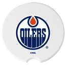 2pk Ceramic Travel Coaster Set, Flatbed Print, Edmonton Oilers