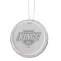 3.25in Round Glass Ornament, Etched, Los Angeles Kings