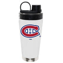22oz White Stainless Steel Beverage Blender Bottle, Direct Print, Montreal Canadiens
