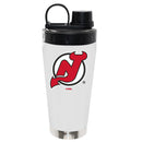 22oz White Stainless Steel Beverage Blender Bottle, Direct Print, New Jersey Devils