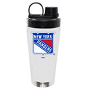 22oz White Stainless Steel Beverage Blender Bottle, Direct Print, New York Rangers