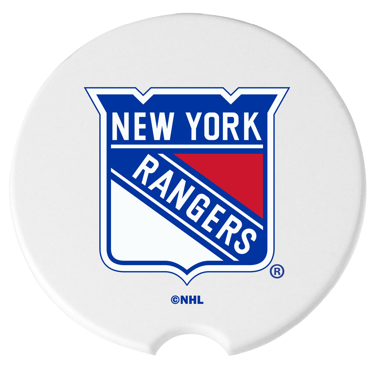2pk Ceramic Travel Coaster Set, Flatbed Print, New York Rangers