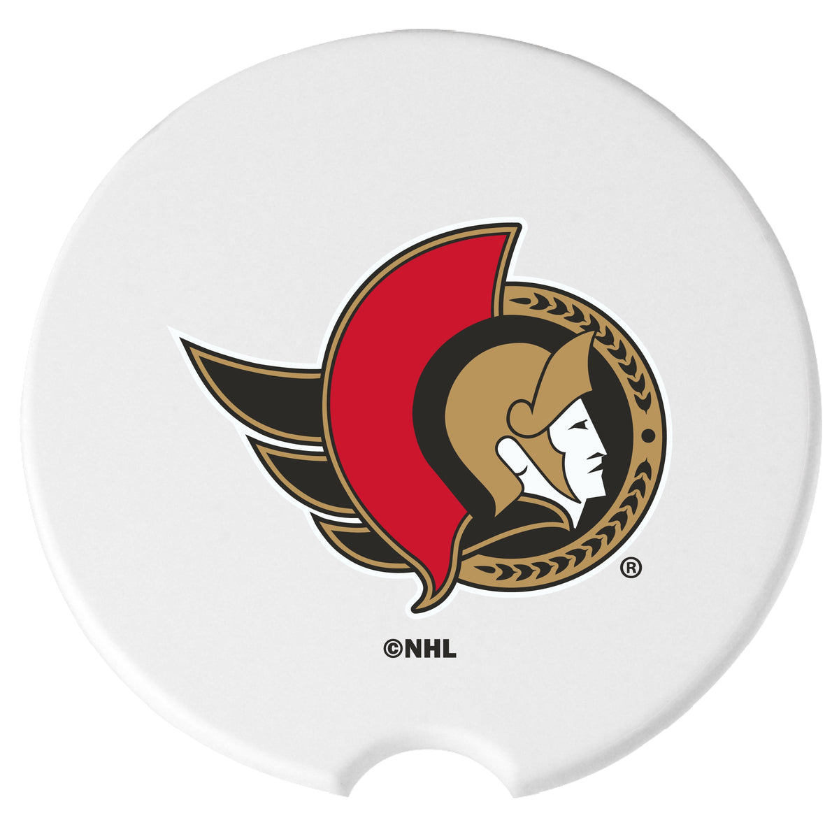 2pk Ceramic Travel Coaster Set, Flatbed Print, Ottawa Senators