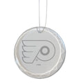 3.25in Round Glass Ornament, Etched, Philadelphia Flyers