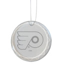 3.25in Round Glass Ornament, Etched, Philadelphia Flyers