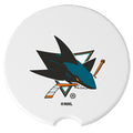 2pk Ceramic Travel Coaster Set, Flatbed Print, San Jose Sharks