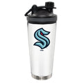 24oz White Stainless Steel Beverage Shaker Bottle, Direct Print, Seattle Kraken