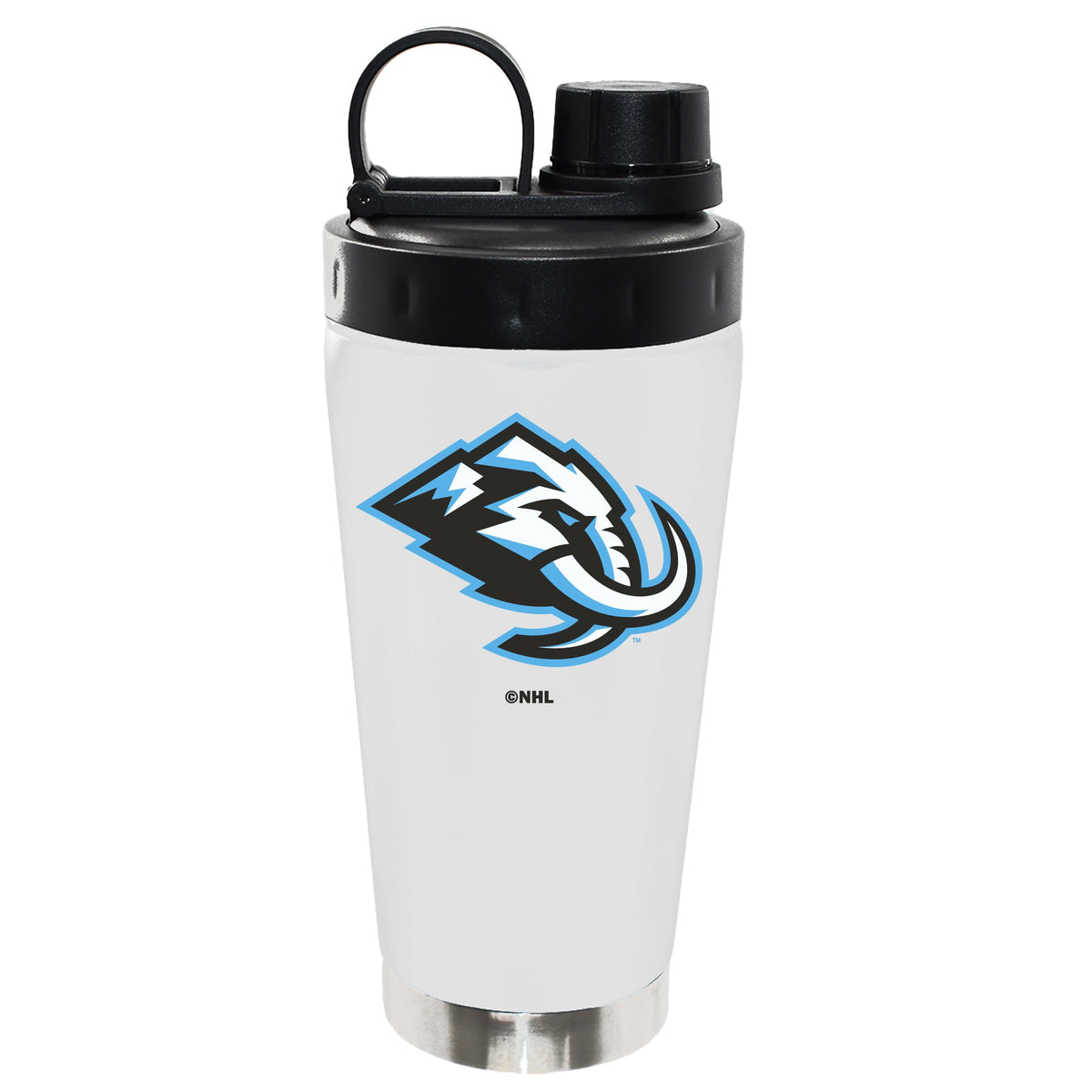 22oz White Stainless Steel Beverage Blender Bottle, Direct Print, Utah Mammoth
