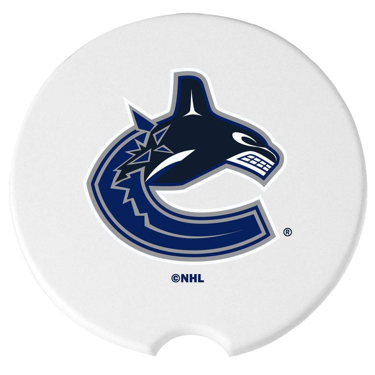 2pk Ceramic Travel Coaster Set, Flatbed Print, Vancouver Canucks
