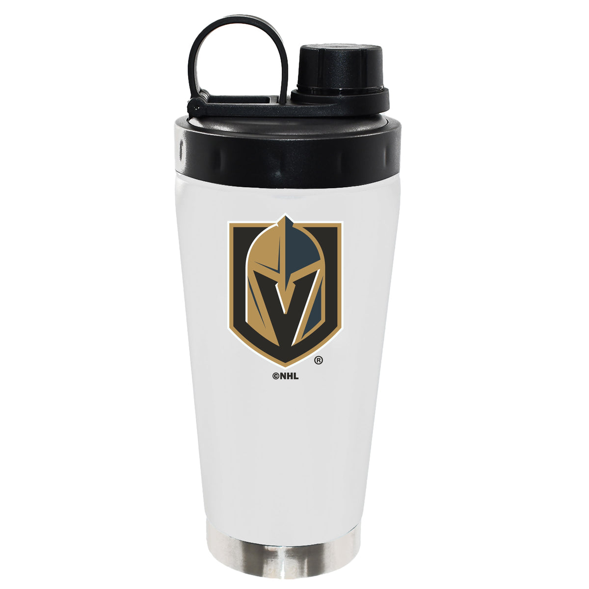 22oz White Stainless Steel Beverage Blender Bottle, Direct Print, Vegas Golden Knights