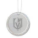 3.25in Round Glass Ornament, Etched, Vegas Golden Knights