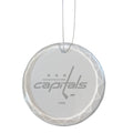 3.25in Round Glass Ornament, Etched, Washington Capitals