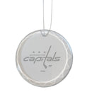 3.25in Round Glass Ornament, Etched, Washington Capitals