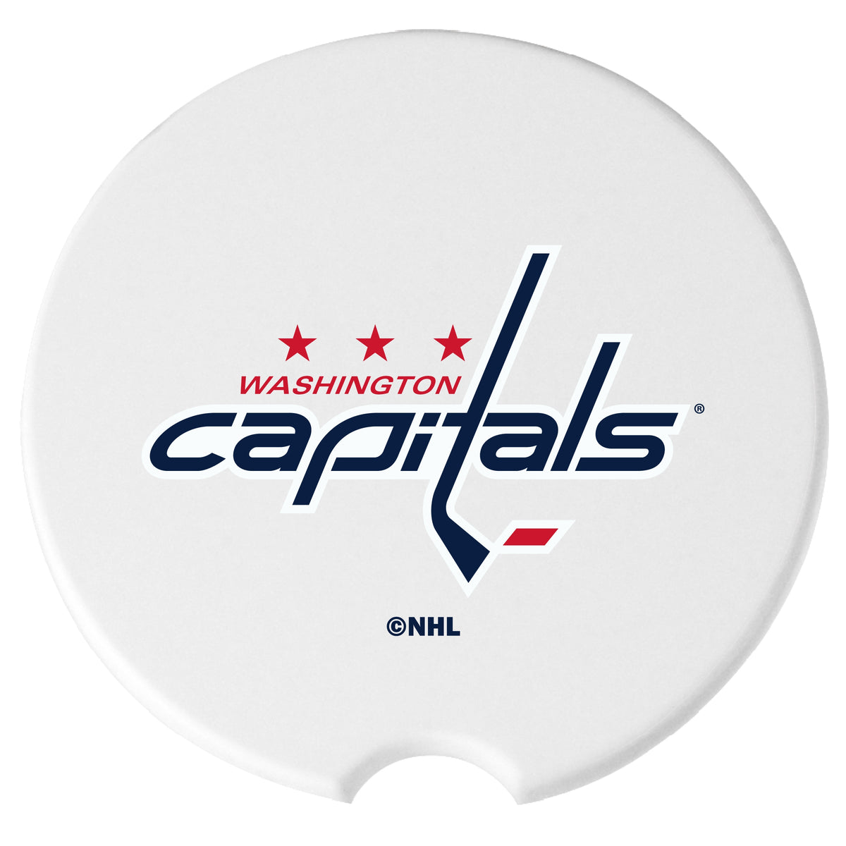 2pk Ceramic Travel Coaster Set, Flatbed Print, Washington Capitals