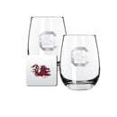 2 Pack Stemless Wine Glasses and Coaster set | University Of South Carolina