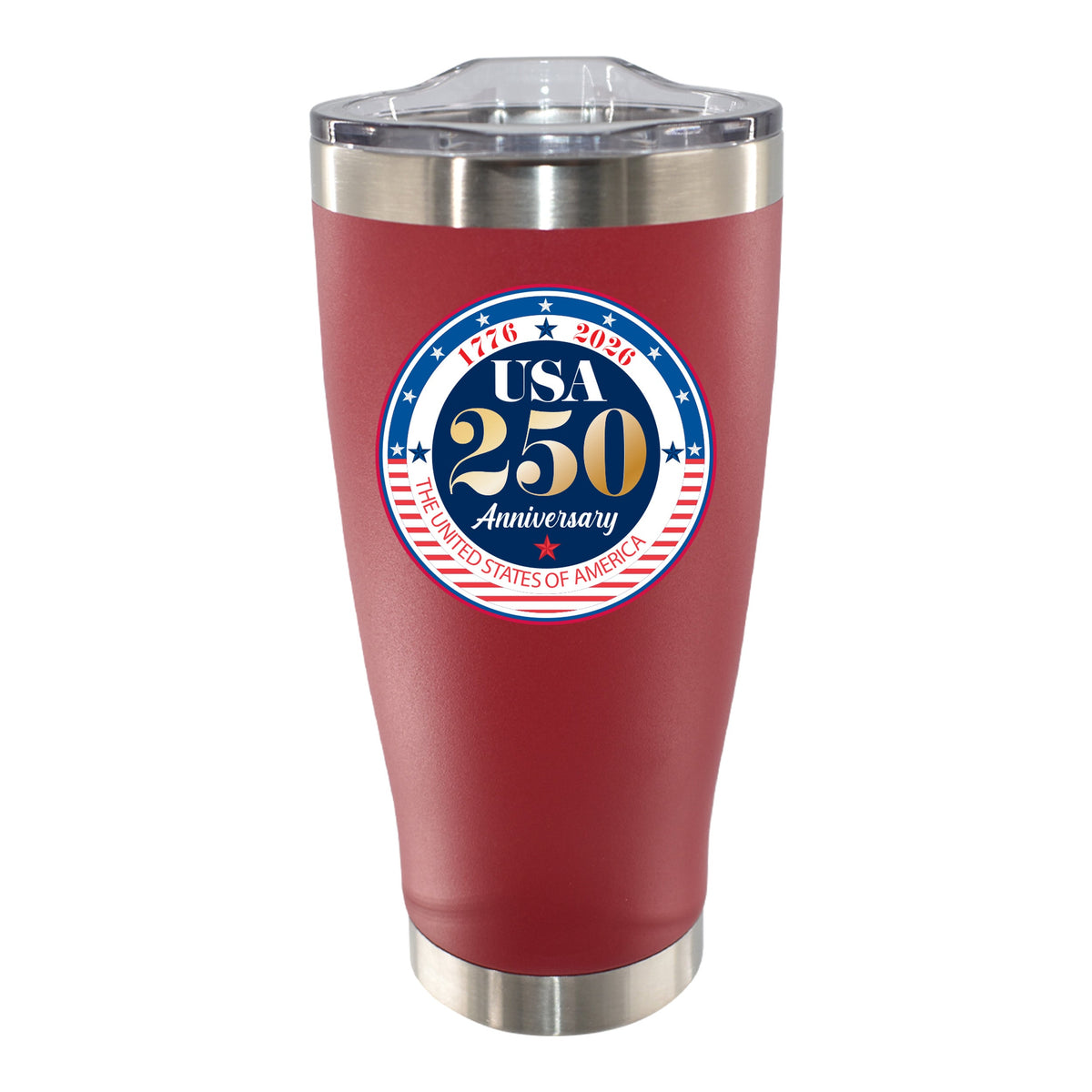 20oz Stainless Steel Tumbler, Red, Direct Print, 250 Year Anniversary