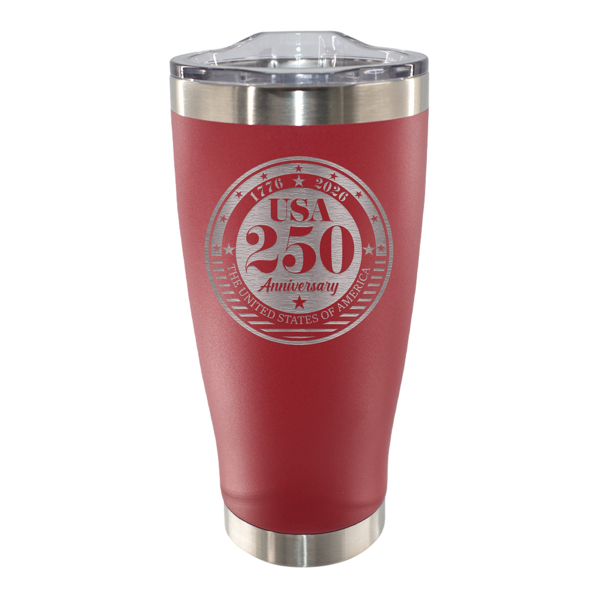 20oz Stainless Steel Tumbler, Red, Etched, 250 Year Anniversary