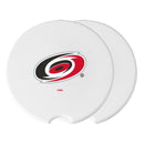 2pk Ceramic Travel Coaster Set, Flatbed Print, Carolina Hurricanes