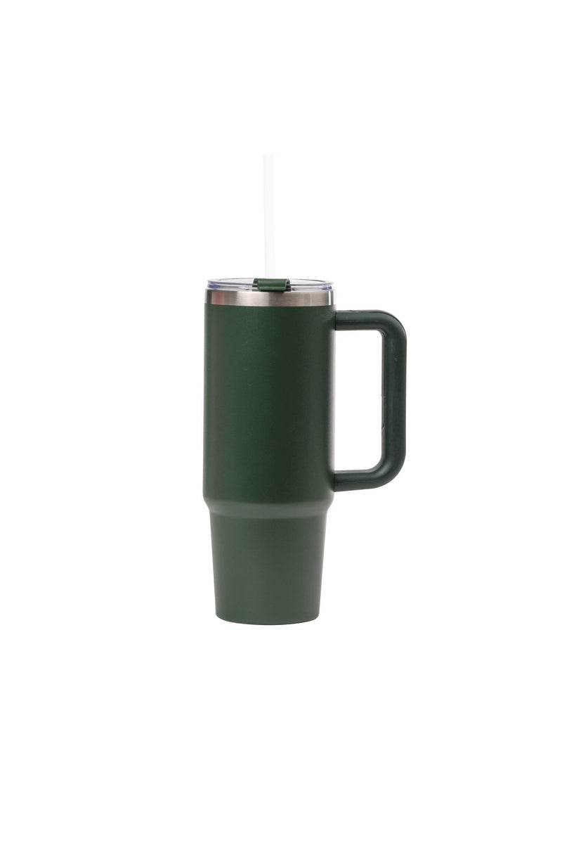 30oz. Tumbler with Handle and Straw Lid | Seaweed
