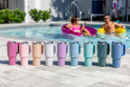 40oz. Bling Tumbler with Handle and Straw Lid | Peach Fuzz