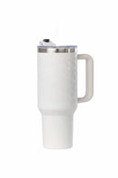 50oz. Tumbler with Handle and Straw Lid | White Sand Leopard