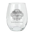 15oz Personalized Etched Stemless Wine Glass | 2021 National Champion Georgia Bulldogs