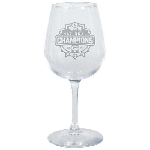 15oz Etched Stemmed Wine Glass | 2021 National Champion