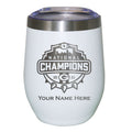 12oz Personalized White Etched Stainless Steel Stemless Tumbler | 2021 National Champion Georgia Bulldogs