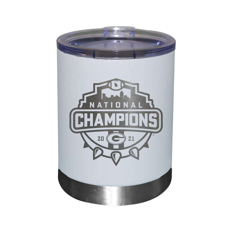 12oz White Etched Stainless Steel Lowball | 2021 National Champion