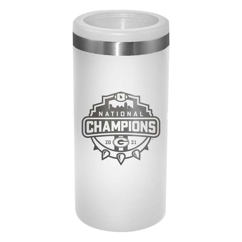 Etched White Stainless Steel Slim Can Holder | 2021 National Champion