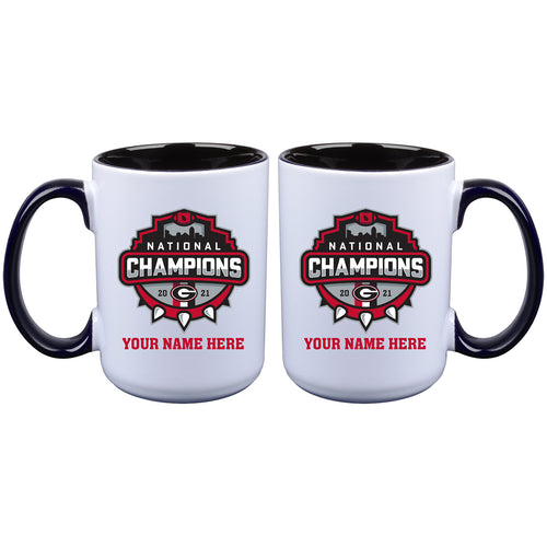 15oz Personalized Sublimated Inner Color Mug | 2021 National Champion Georgia Bulldogs