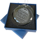 Personalized Etched Faceted Glass Ornament | 2021 National Champion Georgia Bulldogs