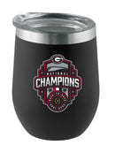 12oz Black Direct Print Stainless Steel Tumbler | 2022 National Champion Georgia Bulldogs