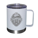 12oz White Etched Stainless Steel Lowball w/ Handle | 2022 National Champion Georgia Bulldogs
