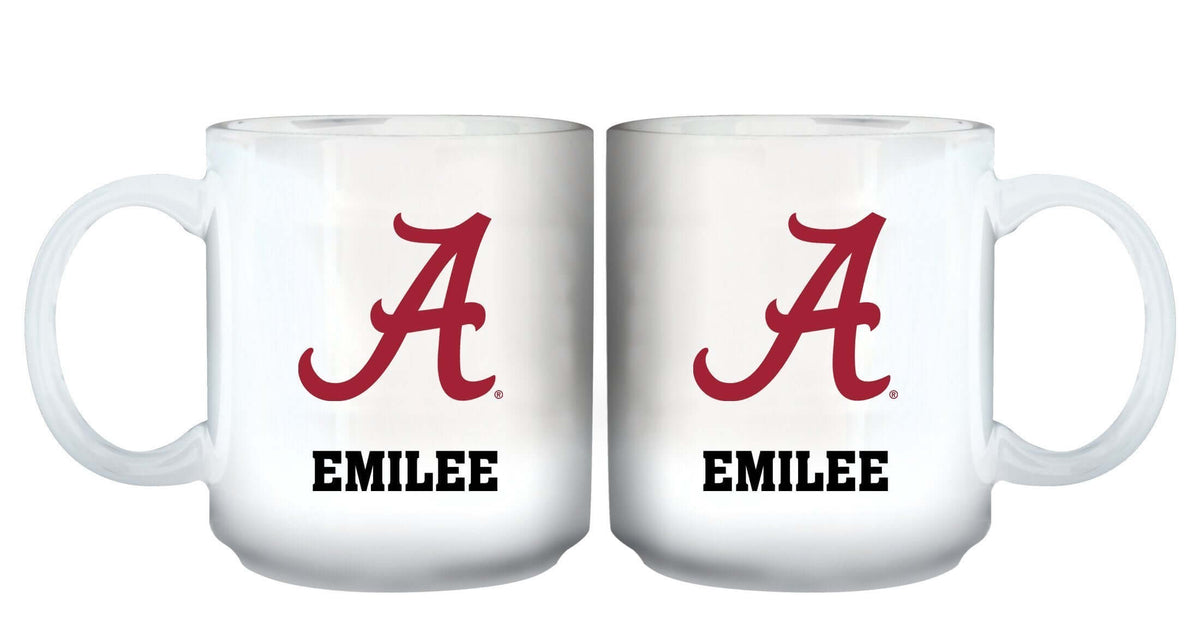 11oz White Personalized Ceramic Mug | Alabama Crimson Tide AL, Alabama Crimson Tide, COL, CurrentProduct, Custom Drinkware, Drinkware_category_All, Gift Ideas, Personalization, Personalized_Personalized 194207464816 $20.11