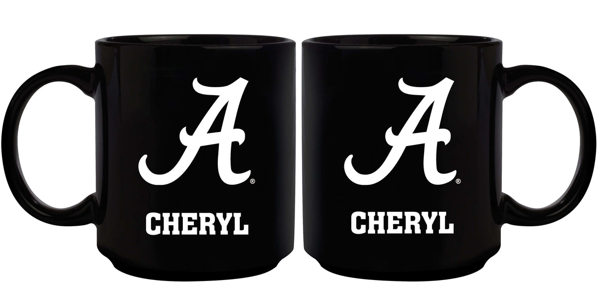 11oz Black Personalized Ceramic Mug | Alabama Crimson Tide AL, Alabama Crimson Tide, COL, CurrentProduct, Custom Drinkware, Drinkware_category_All, Gift Ideas, Personalization, Personalized_Personalized 194207389706 $20.11