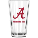 17oz Personalized Pint Glass | Alabama Crimson Tide