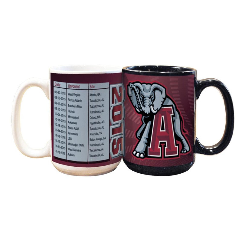 15oz Black Schedule Mug | Alabama Crimson Tide AL, Alabama Crimson Tide, COL, OldProduct 687746571645 $13