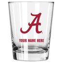 15oz Personalized Double Old Fashion Glass | Alabama Crimson Tide