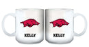 11oz White Personalized Ceramic Mug | University of Arkansas, Fayetteville ARK, Arkansas Razorbacks, COL, CurrentProduct, Custom Drinkware, Drinkware_category_All, Gift Ideas, Personalization, Personalized_Personalized 194207464823 $20.11