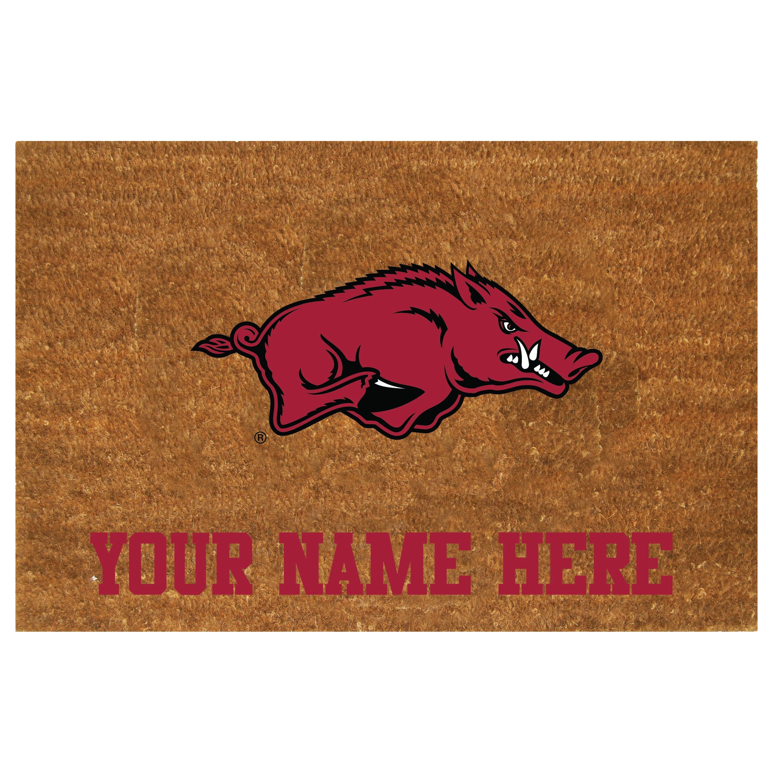 Personalized Doormat | Arkansas Razorbacks