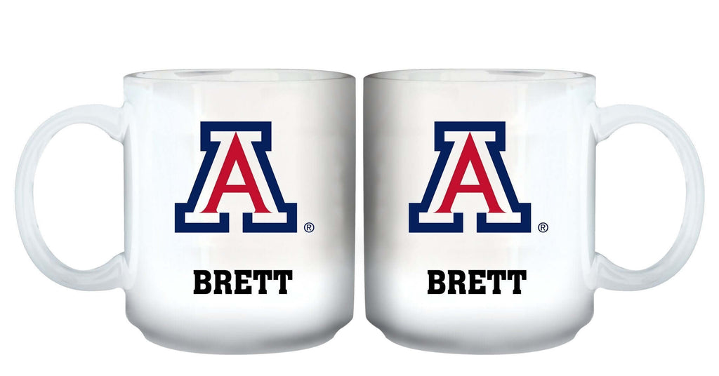 11oz White Personalized Ceramic Mug | The Univeristy of Arizona Arizona Wildcats, ARZ, COL, CurrentProduct, Custom Drinkware, Drinkware_category_All, Gift Ideas, Personalization, Personalized_Personalized 194207464830 $20.11