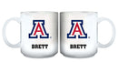 11oz White Personalized Ceramic Mug | The Univeristy of Arizona Arizona Wildcats, ARZ, COL, CurrentProduct, Custom Drinkware, Drinkware_category_All, Gift Ideas, Personalization, Personalized_Personalized 194207464830 $20.11