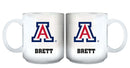 11oz White Personalized Ceramic Mug | The Univeristy of Arizona Arizona Wildcats, ARZ, COL, CurrentProduct, Custom Drinkware, Drinkware_category_All, Gift Ideas, Personalization, Personalized_Personalized 194207464830 $20.11