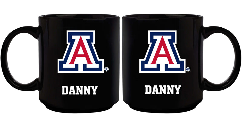 11oz Black Personalized Ceramic Mug | Arizona Wildcats Arizona Wildcats, ARZ, COL, CurrentProduct, Custom Drinkware, Drinkware_category_All, Gift Ideas, Personalization, Personalized_Personalized 194207389669 $20.11