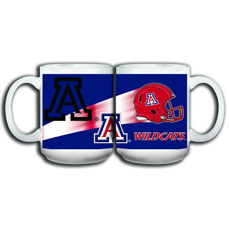 15oz 3D Wht Mug UNIV OF ARIZONA Arizona Wildcats, ARZ, COL, CurrentProduct, Drinkware_category_All 888966111257 $14.49