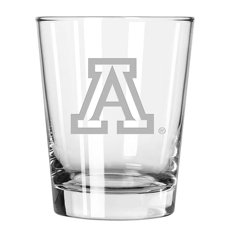 15oz Double Old Fashion Etched Glass | Arizona Wildcats Arizona Wildcats, ARZ, COL, CurrentProduct, Drinkware_category_All 194207263556 $13.49